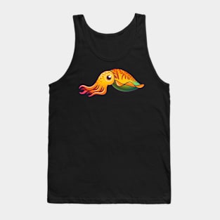 Cute Cuttlefish Fantasy cartoon character design Tank Top